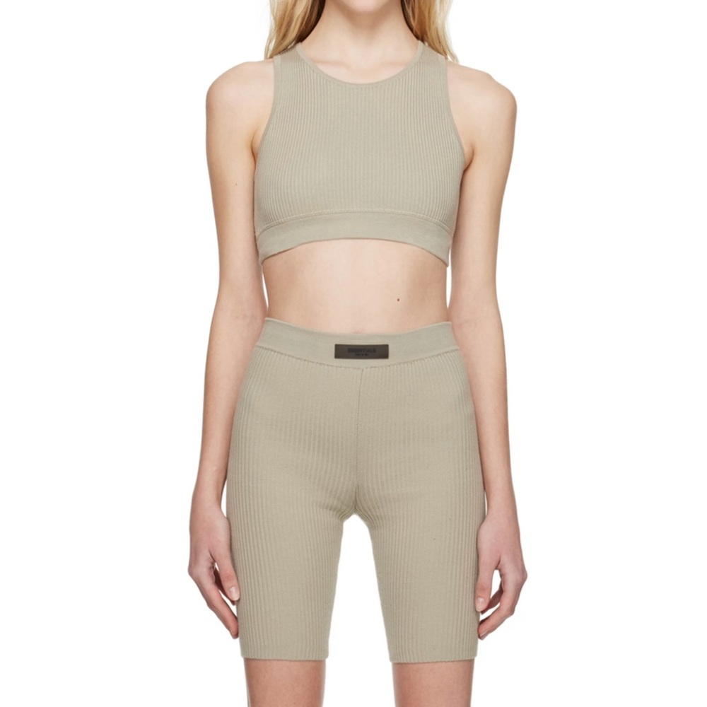 Fear of God ESSENTIALS SS23 knit ribbed bike sport short, color: Seal | M, NWOT - Picture 10 of 12